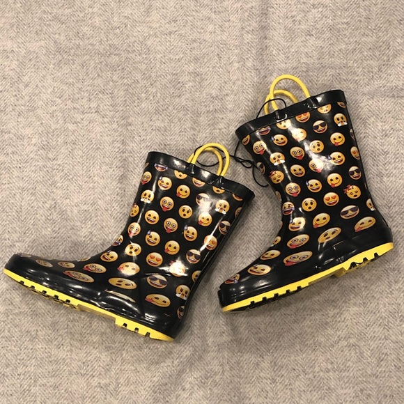 Other - Emoji Kids Pull On Rainboots